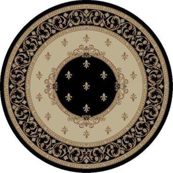 Concord Global Trading Concord Global 63130 5 ft. 3 in. Jewel F. Lys Medallion - Round; Black 63130